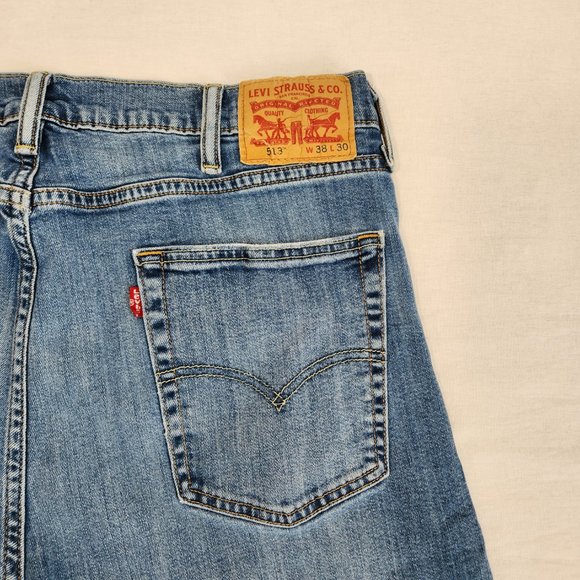 LEVI'S 513 VINTAGE Unisex Western Slim Straight Stretch Jeans W38 L30 Exc. Cond. - Picture 7 of 16